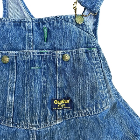 Vintage OskKosh Overalls Mens Bibs Carpenter Denim Relaxed Fit Straight 38x32 - Picture 4 of 16